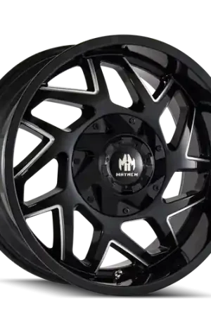 Mayhem Hatchet 8106 8x165.1/8x170 20x9+18 Black W/Milled Spokes Affordable
