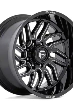 Fuel 1PC D807 HURRICANE 5X139.7 22X12 -44 GLOSS BLACK MILLED Bulk Order