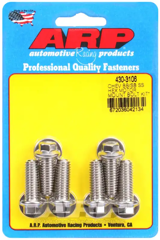 ARP Chevy Hex Motor Mount Bolt Kit w/ energy suspension Mounts — PMD Premier Motoring Development Top Rated