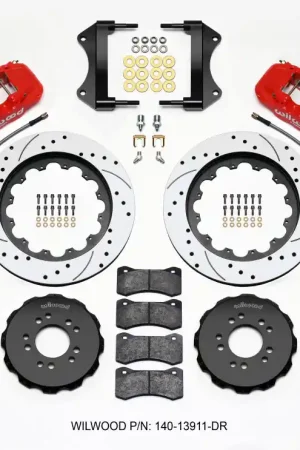 Order Now Wilwood AERO6 Front Hat Kit 15.00 Drilled Red 2014-up Corvette C7 w/Li — PMD Premier Motoring Development