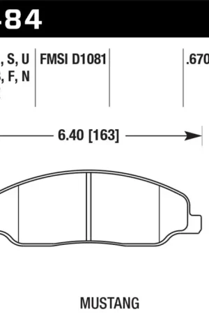 Budget Hawk 2008-2009 Ford Mustang Bullitt 4.6 HPS 5.0 Front Brake Pads — PMD Premier Motoring Development