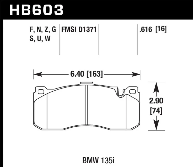 Wholesale Hawk BMW 135i DTC-60 Race Front Brake Pads — PMD Premier Motoring Development