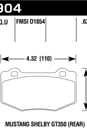Hot Picks Hawk 15-17 Ford Mustang HPS 5.0 Rear Brake Pads — PMD Premier Motoring Development