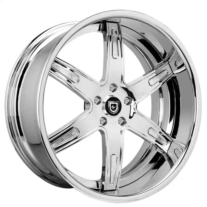 19" Lexani Forged Wheels LF-725 Aqua Chrome with Crystal Inserts Rims Weekend Sale