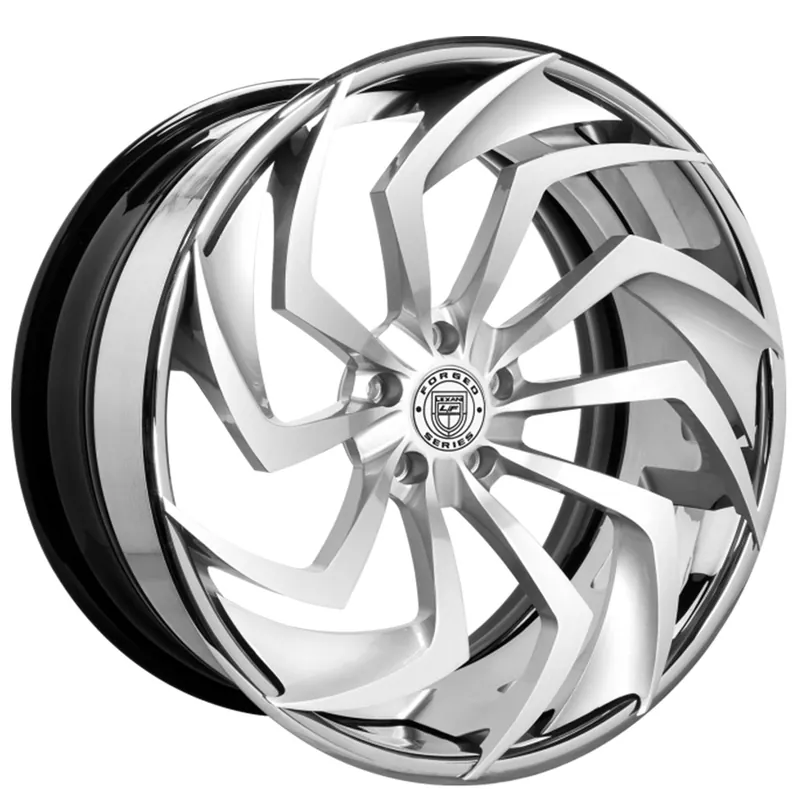 21" Lexani Forged Wheels LZ-772 Shadow Brushed Face with Chrome Lip Rims Fan Favorite