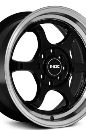 Factory Price 15" NS Wheels Tuner NS1202 Black with Machined Lip Rims