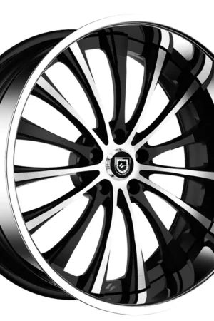 Crafted 20" Lexani Forged Wheels LF-762 Rogue Black Machined Face with Chrome Lip Rims