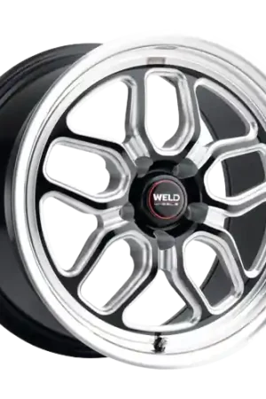 WELD Street Performance Laguna Drag 5x120 18x8 +15 Gloss Black/Milled Diamond Cut Lip Cheap