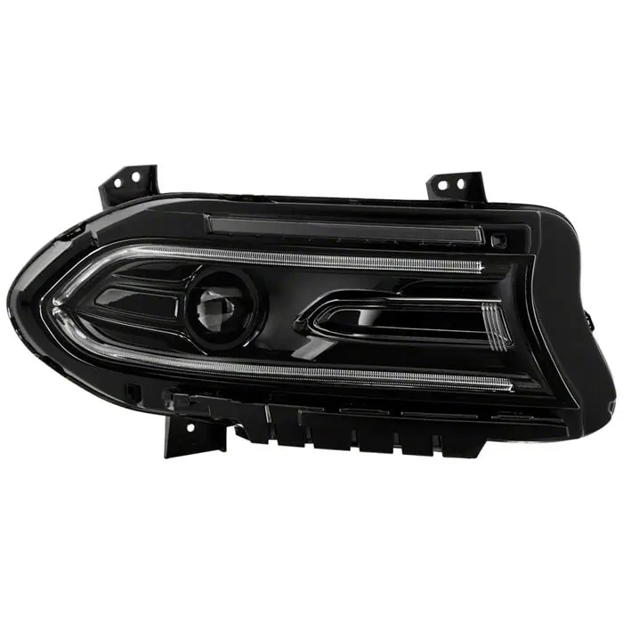 Limited Offer OE Style Projector Headlight with DRL Switchback; Black Housing; Clear Lens; Passenger Side