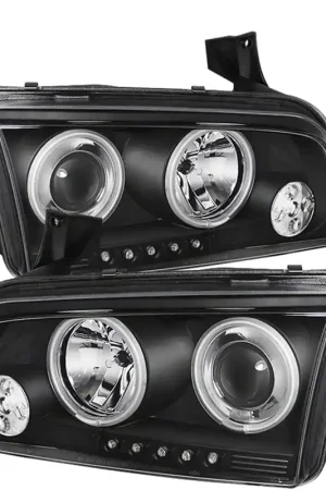 Signature Series CCFL Halo Projector Headlights; Black Housing; Clear Lens Special Offer