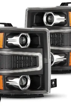 AlphaRex 04-15 Chevy 1500HD LUXX-Series LED Proj Headlights Black w/Ac — PMD Premier Motoring Development Hot Picks