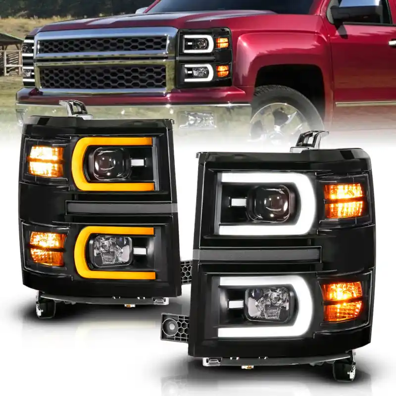 ANZO 14-15 Chevy Silverado 1500 Black Dual Switchback+Sequential LED T — PMD Premier Motoring Development Original