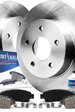 6pc Rear Disc Rotors and Ceramic Brake Pads Kit Exclusive