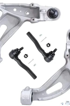 4pc Front Lower Control Arms Outer Tie Rods Suspension Kit Super Sale