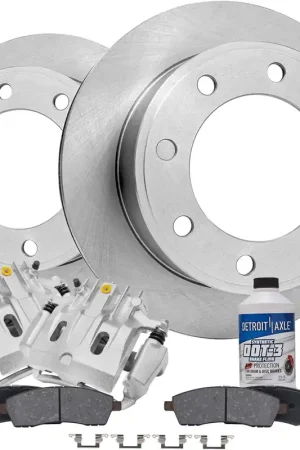 8pc Rear Disc Rotors Calipers Ceramic Brake Pads Kit Low Price