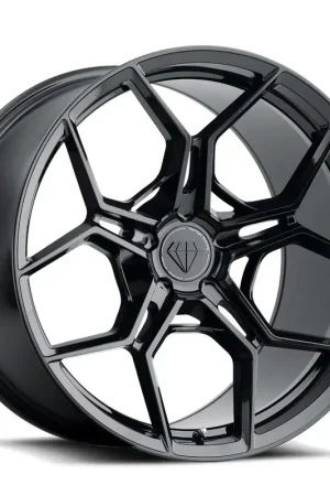 Free Shipping Blaque Diamond Wheels BD-F25 Gloss Black SDP Wheel; 20x11; 5mm Offset