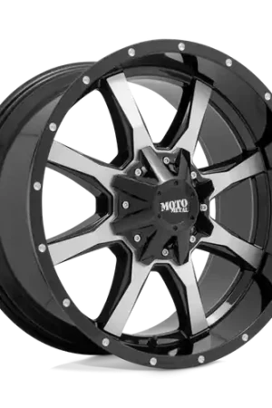 Moto Metal MO970 8X165.1 20X10 -24 GLOSS BLACK MACHINED FACE Top Rated