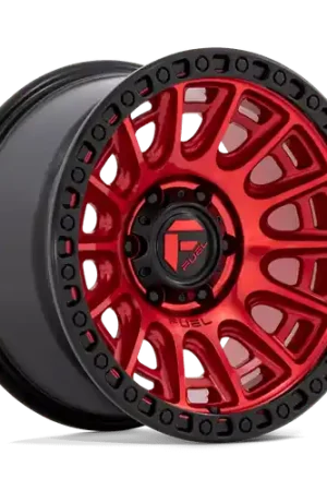 One Day Deal Fuel 1PC D834 CYCLE 6X120 17X8.5 +34 CANDY RED WITH BLACK RING