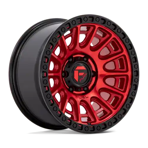 One Day Deal Fuel 1PC D834 CYCLE 6X120 17X8.5 +34 CANDY RED WITH BLACK RING