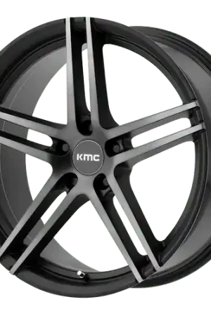KMC KM703 MONOPHONIC 5X120 18X9.5 +45 SATIN BLACK TITANIUM BLACK FACE Grab Now