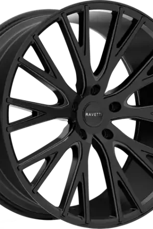 RAVETTI M12 5X108 20x8.5 +38 FULL SATIN BLACK Big Sale