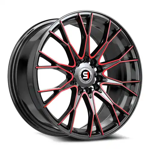 Spec-1 SP-59 5x100/5x114.3 18x8 +38 Gloss Black & Red Machined Get Yours