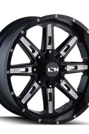 Ion Type 184 5x139.7 20x9+18 Satin Black/Milled Spokes In Demand