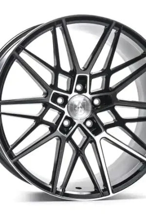 Factory Price Axe CF1 5x108 20X9+25 BLACK AND POLISHED FACE