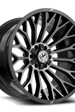 Professional Grade XF Off-Road XF-237 5x127/5x139.7 26x12 -44 Gloss Black & Brushed Double Dark Tint