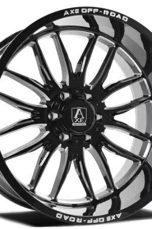 Axe HADES 6x135/6x139.7 24X12 -44 GLOSS BLACK MILLED Exclusive