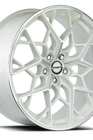 Shift H35 Piston Wheel 20x8.5 5x114.3 White Machined 35mm - FREE T-SHIRT INCLUDED! Worldwide Shipping