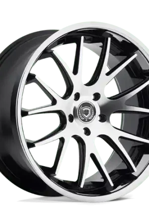 Asanti Black ABL-3 CASTOR 5X130 20X8.5 +40 MACHINED FACE W/ SS LIP Clearance