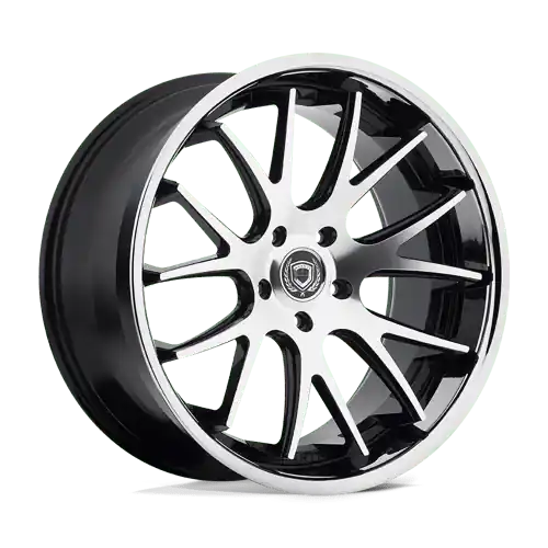 Asanti Black ABL-3 CASTOR 5X130 20X8.5 +40 MACHINED FACE W/ SS LIP Clearance