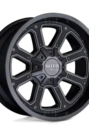 Moto Metal MO984 SHIFT 8X170 20X12 -44 MATTE GRAY GLOSS BLACK INSERTS Weekend Sale