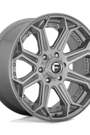 Express Delivery Fuel 1PC D705 SIEGE 6X135 22X10 -18 BRUSHED GUN METAL TINTED CLEAR