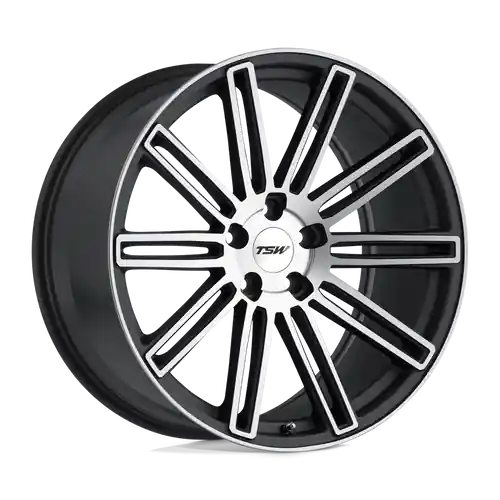 Top Pick TSW CROWTHORNE 5X114.3 20X8.5 +30 MATTE GUNMETAL W/ MATTE MACHINE FACE