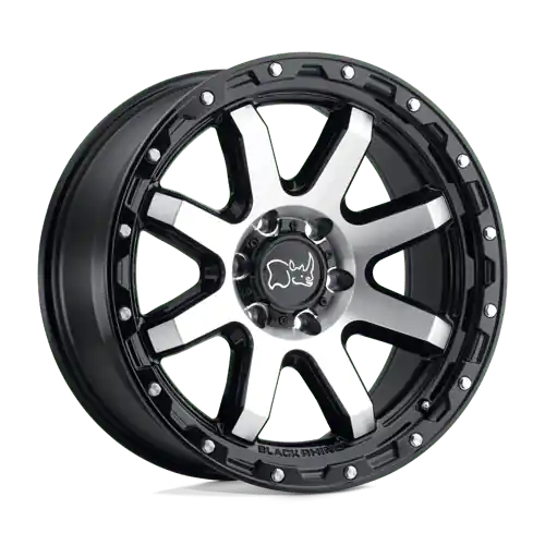 Black Rhino COYOTE 5X139.7 18X9 +2 GLOSS BLACK W/ MACHINED FACE & STAINLESS BOLTS Exclusive Offer