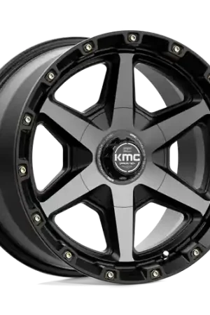 While Supplies Last KMC KM101 TEMPO 6X135/6X139.7 17X9 +18 SATIN BLACK WITH GRAY TINT