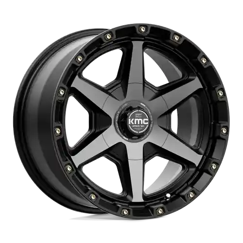While Supplies Last KMC KM101 TEMPO 6X135/6X139.7 17X9 +18 SATIN BLACK WITH GRAY TINT