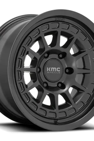 Kmc Km719 Canyon Wheel 17x8 6x139.7 Satin Black 35mm - FREE T-SHIRT INCLUDED! Popular