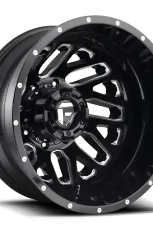 Fuel D581 Triton Dually Wheel 20x8.25 8x210 Gloss Black Milled -195mm - FREE T-SHIRT INCLUDED! Direct From Factory