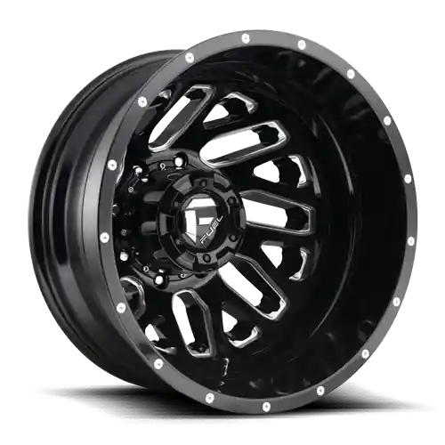 Fuel D581 Triton Dually Wheel 20x8.25 8x210 Gloss Black Milled -195mm - FREE T-SHIRT INCLUDED! Direct From Factory