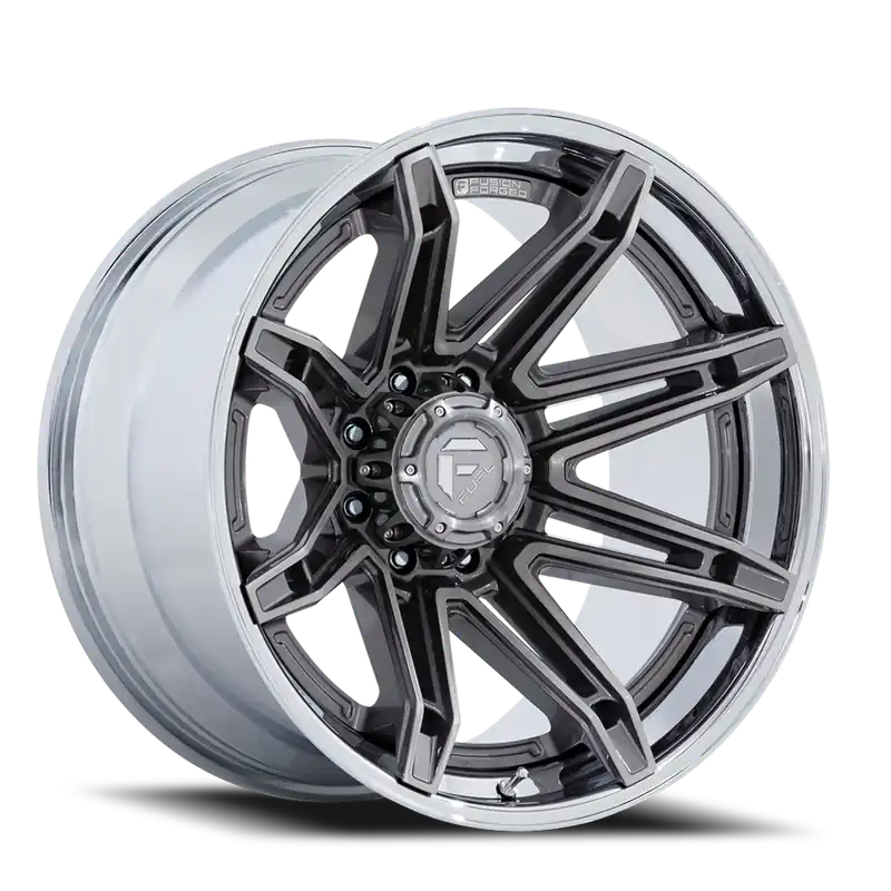 Fuel Fc401 Brawl Wheel 22x12 6x135 Platinum With Chrome Lip -44mm - MINIMUM PURCHASE OF 4 WHEELS - FREE T-SHIRT INCLUDED! Get Yours