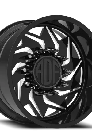Adf Flex Left Wheel 24x14 5x150 Gloss Black/Machined -76mm - MINIMUM PURCHASE OF 4 - FREE T-SHIRT INCLUDED! New Arrival