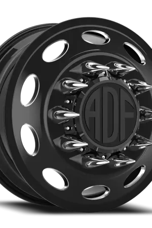 Same Day Shipping Adf Peterson Dually Wheel 24x8.25 8x165.1 Gloss Black/Machined 144mm - MINIMUM PURCHASE OF 4 - FREE T-SHIRT INCLUDED!