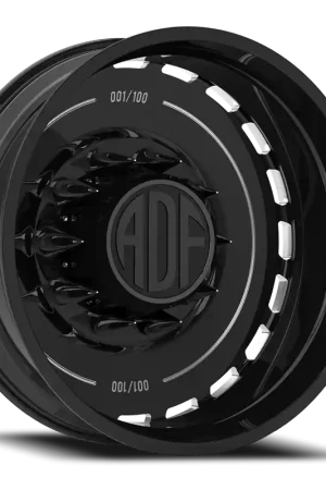 One Day Deal Adf Ltd Dually Wheel 22x8.25 8x200 Gloss Black/Machined -167mm - MINIMUM PURCHASE OF 4 - FREE T-SHIRT INCLUDED!