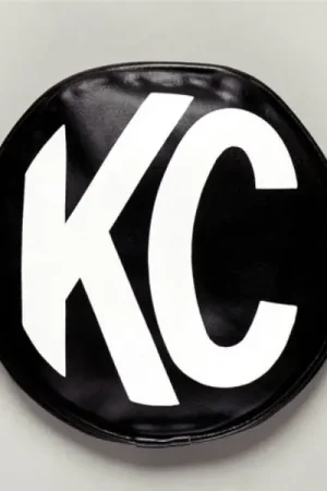 Direct From Manufacturer KC HiLiTES 6in. Round Soft Cover (Pair) - Black w/White KC Logo