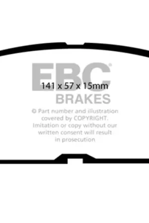Luxury EBC 93-95 Toyota MR2 2.0 Turbo Yellowstuff Front Brake Pads