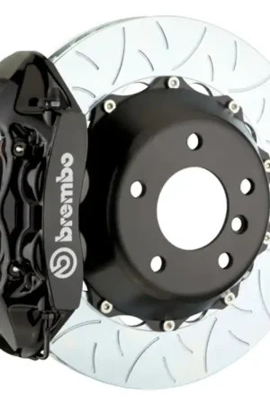 Brembo 15-19 Corvette Z06 Excl CC Brakes Rr GT BBK 4Pis Cast 380x28 2pc Rotor Slotted Type3-Black Sale