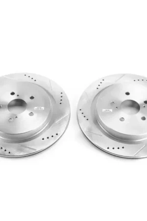 Power Stop 16-19 Lexus RX350 Rear Evolution Drilled & Slotted Rotors - Pair Free Shipping